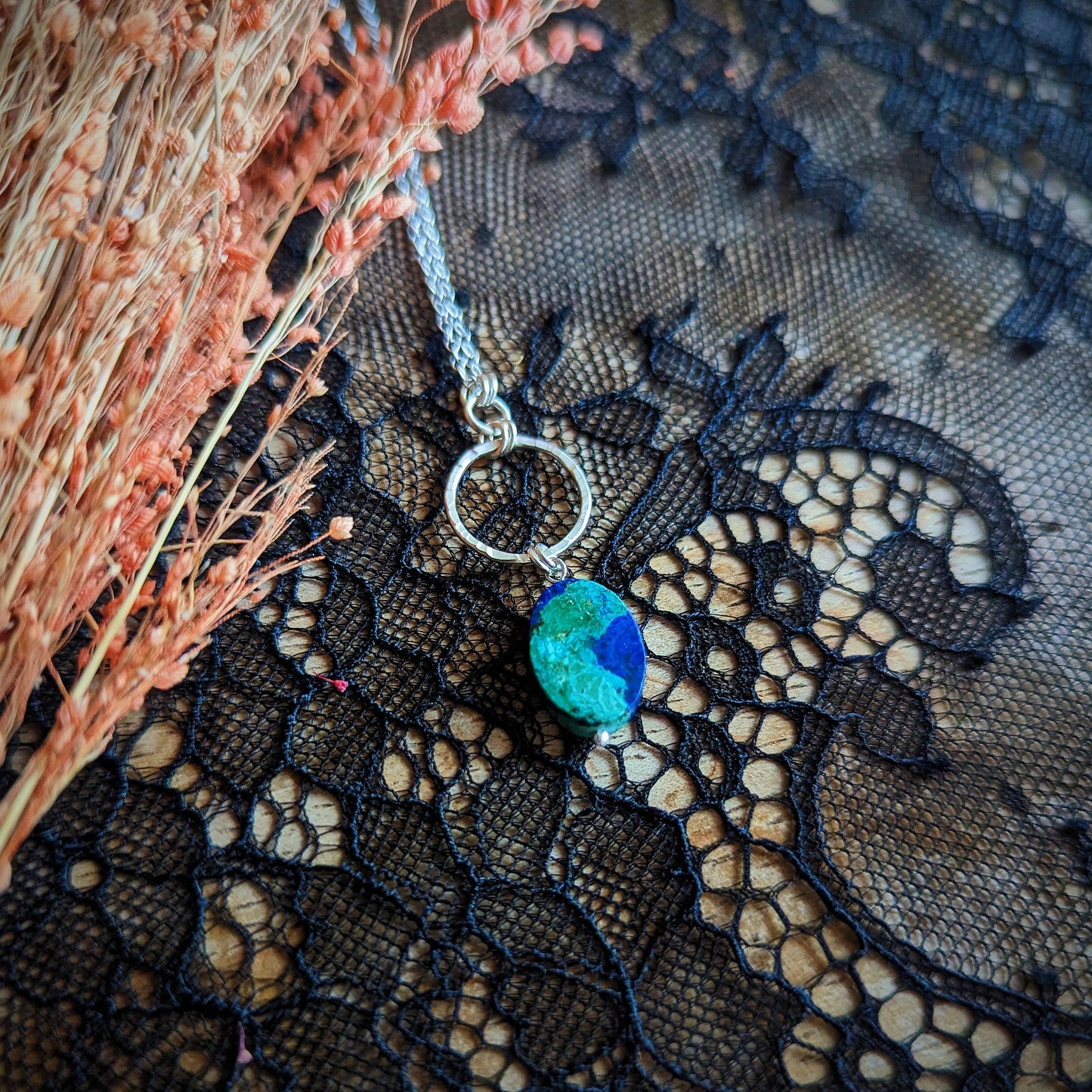 Malachite Azurite Globe Necklace