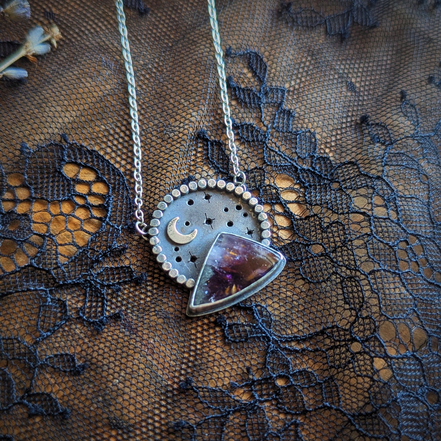 Super Seven Mountain Moon Necklace