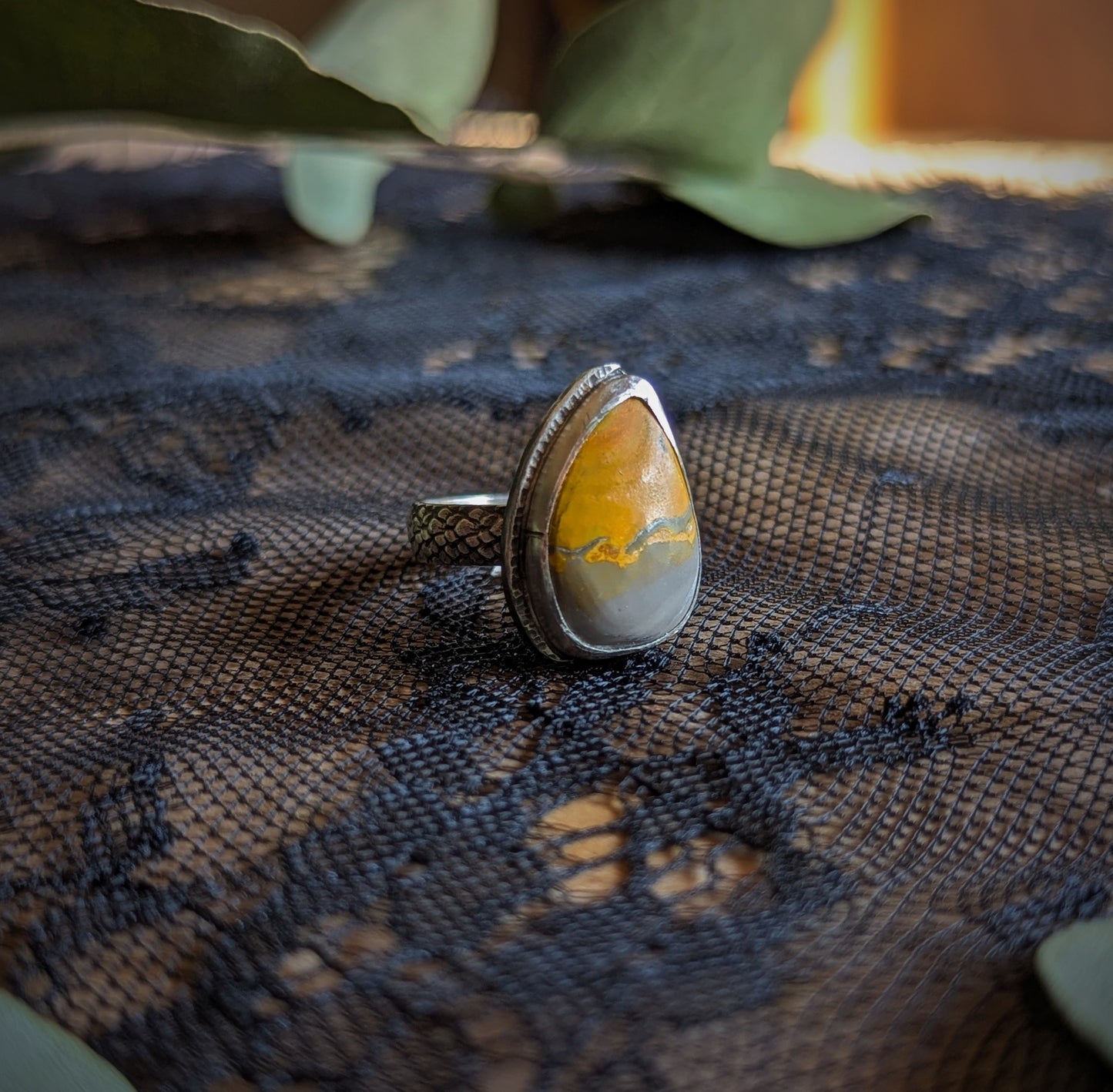 Bumblebee Jasper Ridge Ring- Size 6
