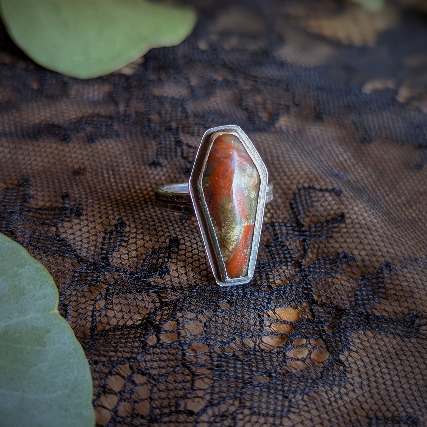 Long Coffin Ring- Size 9