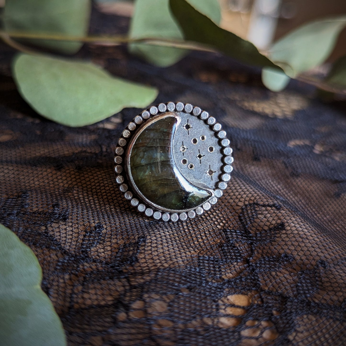 Labradorite Midnight Ring- Size 10