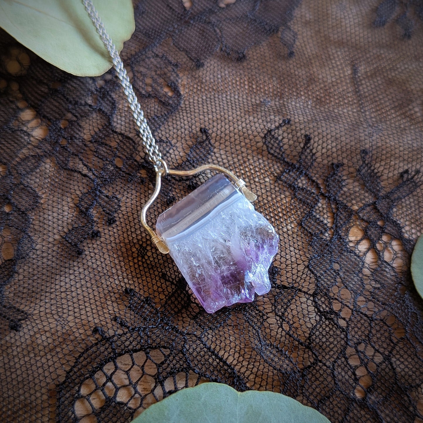 Amethyst Slice Necklace