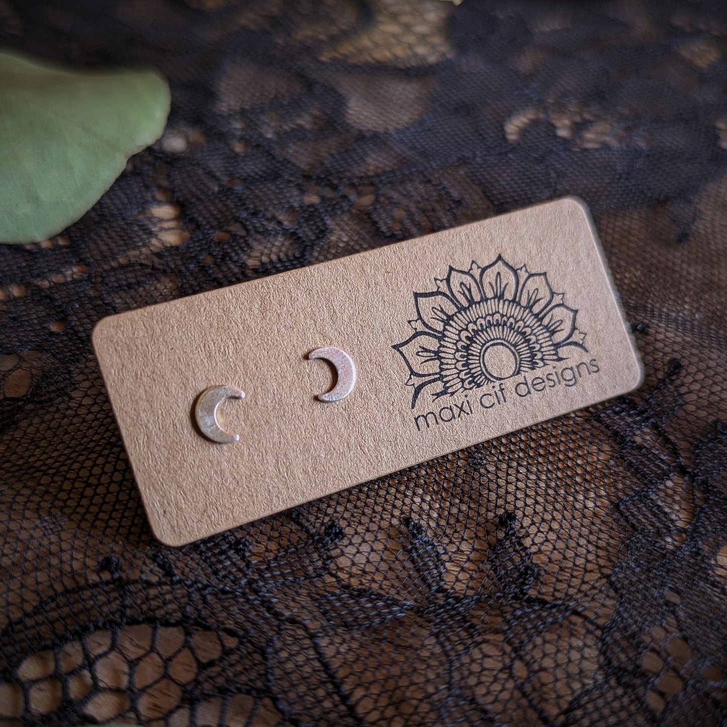 Tiny Moon Studs
