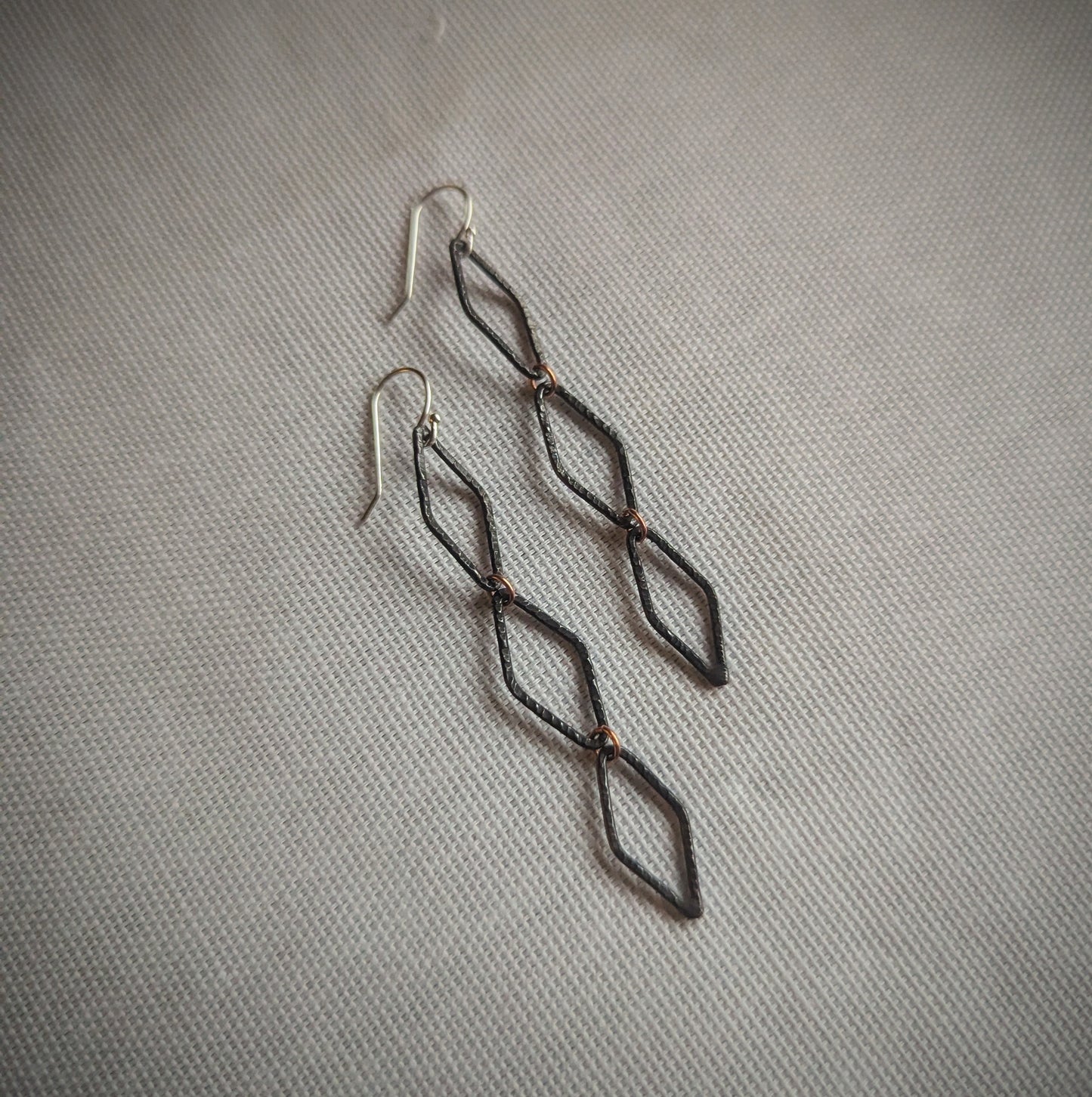 Copper Diamond Duster Earrings