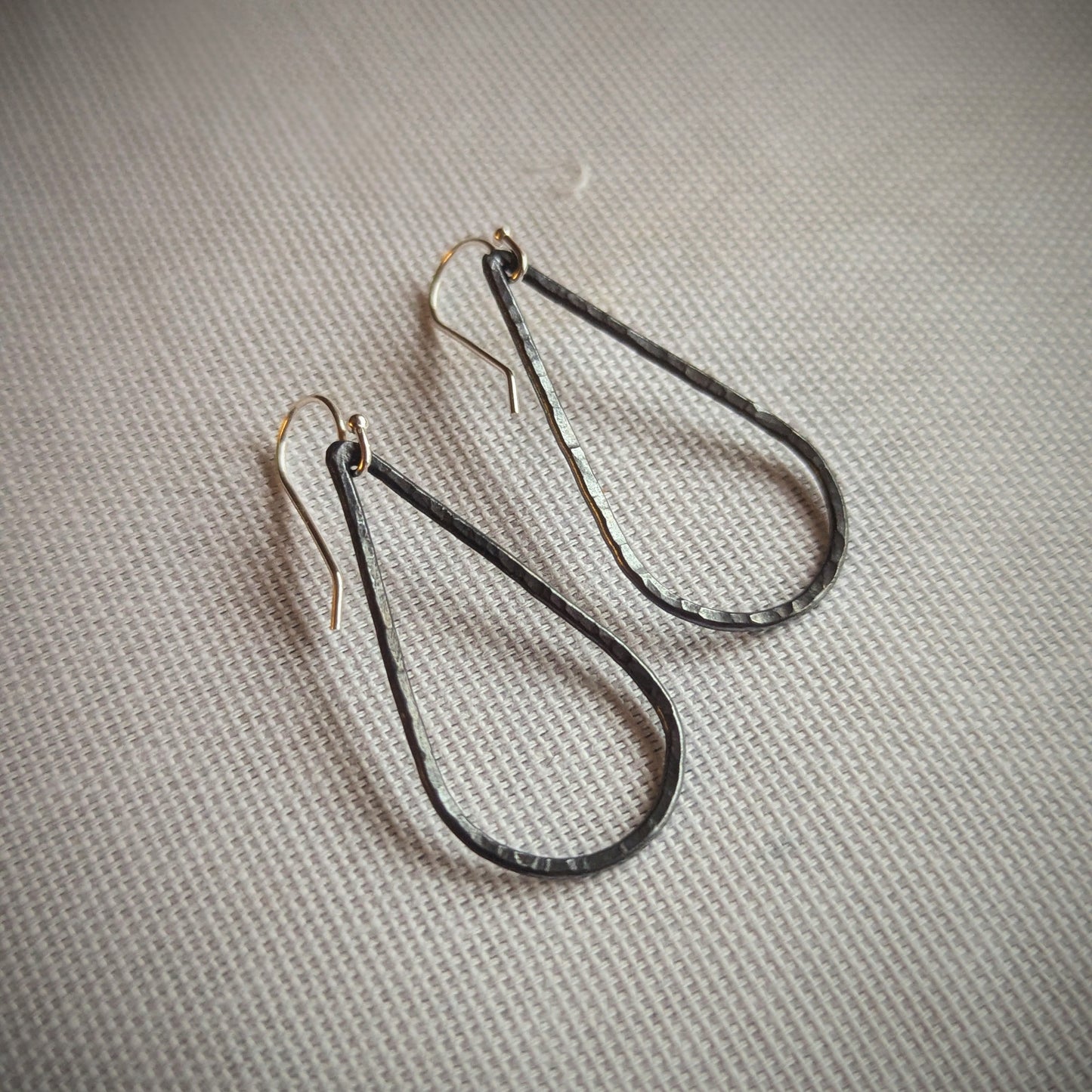 Copper Long Drop Earrings