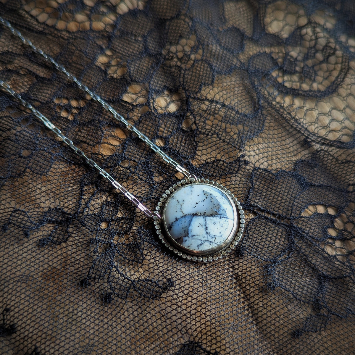 Snowy Mountain Peak Necklace