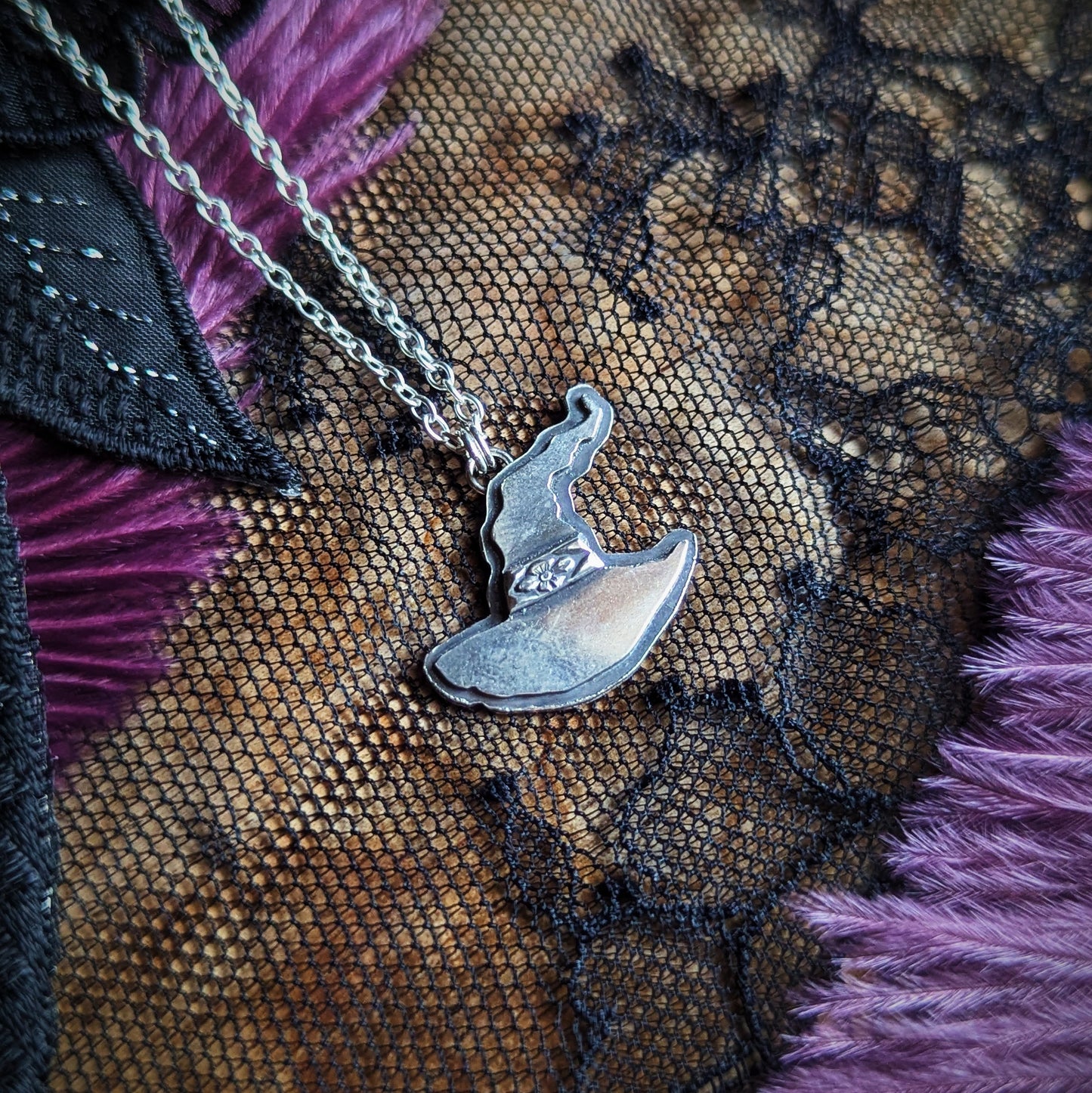Flower Witch Hat Necklace