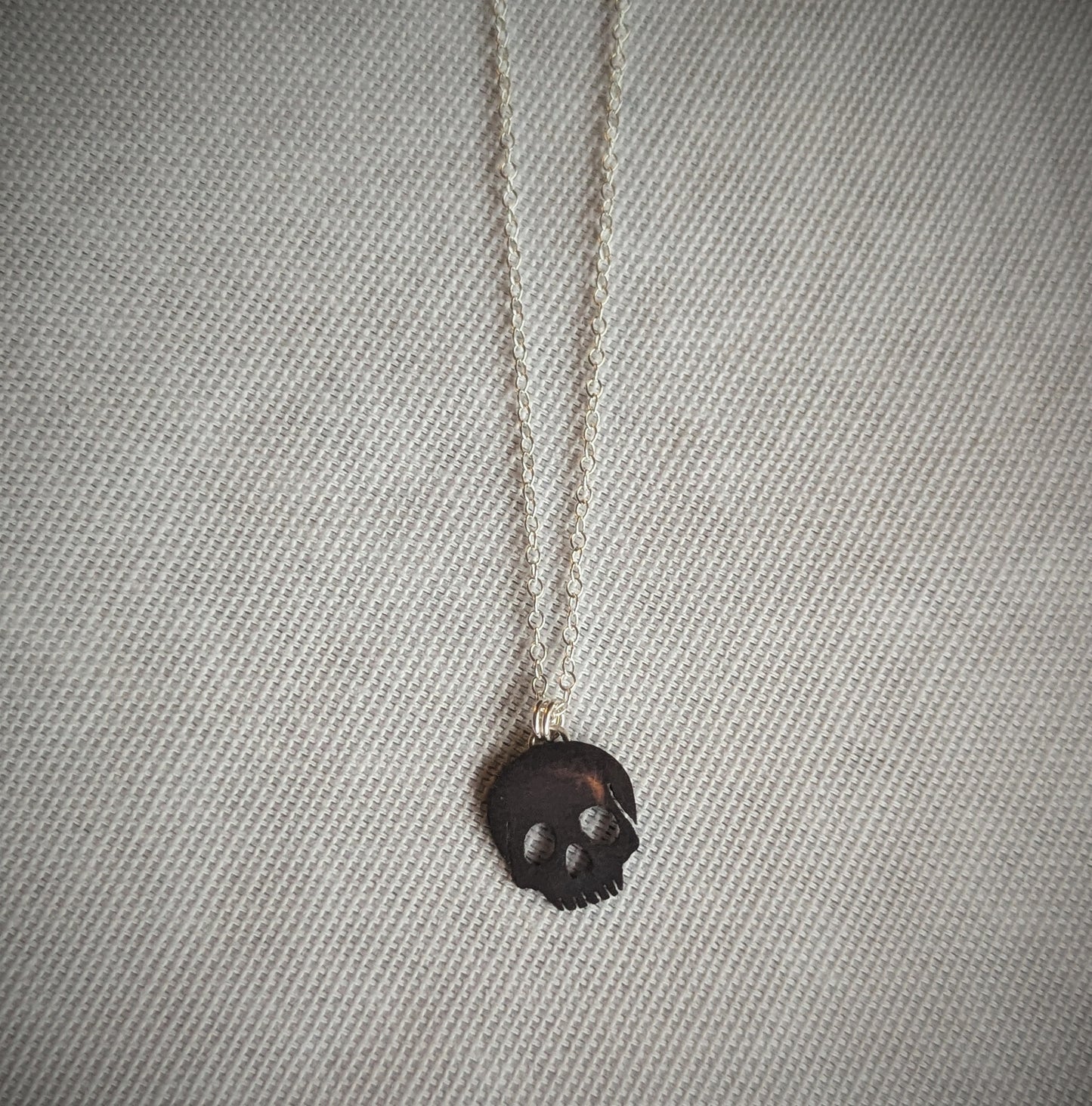 Copper Skull Necklace