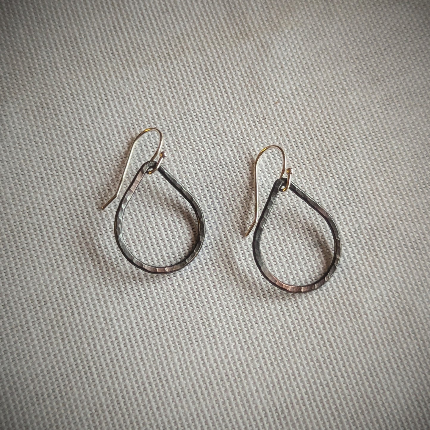 Copper Droplet Earrings