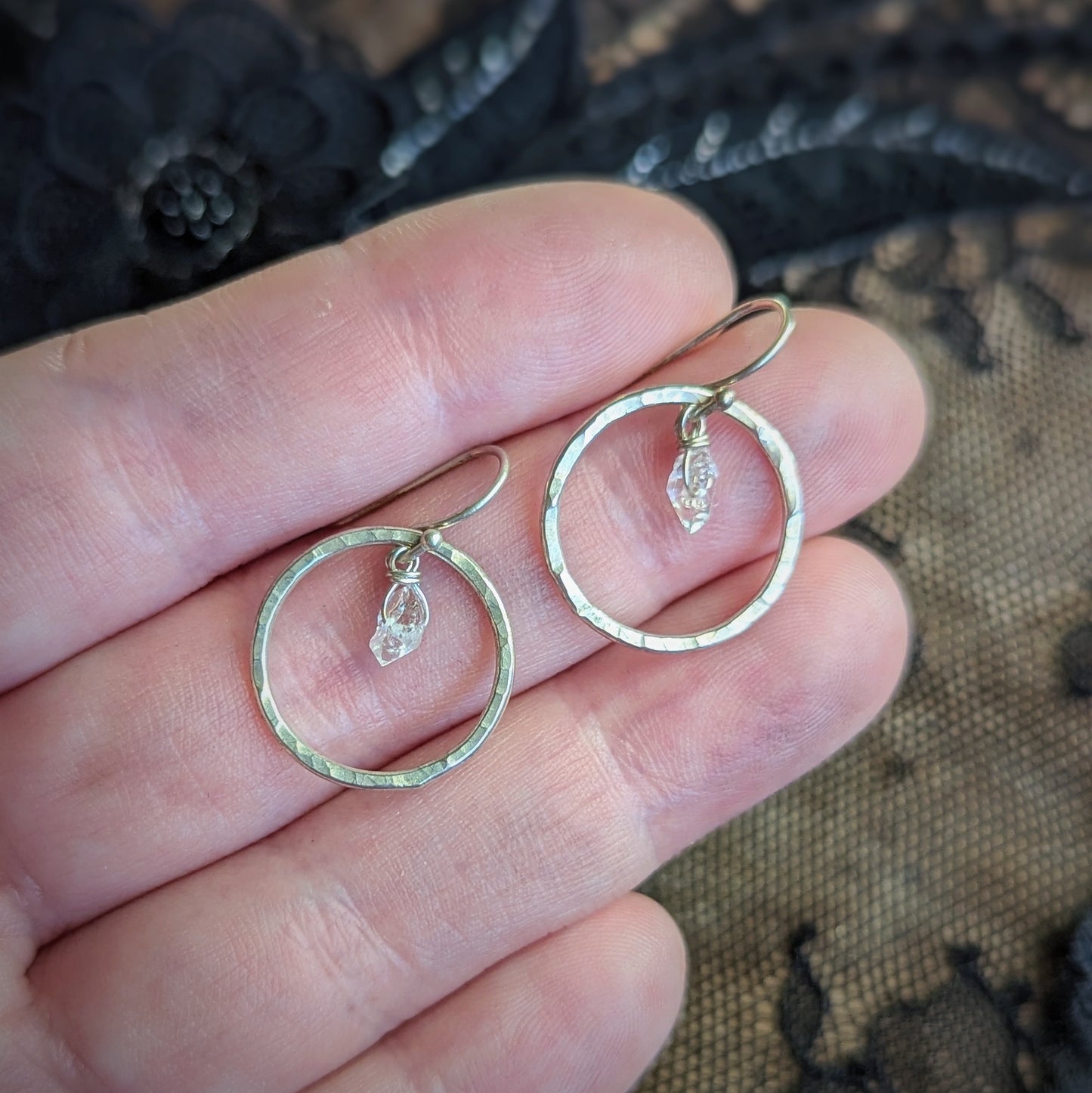 Herkimer Diamond Roundabout Earrings
