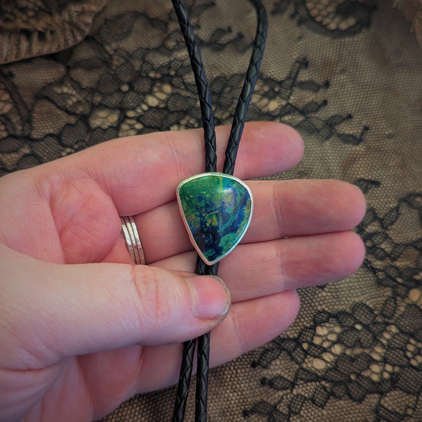 Malachite Azurite Bolo Tie