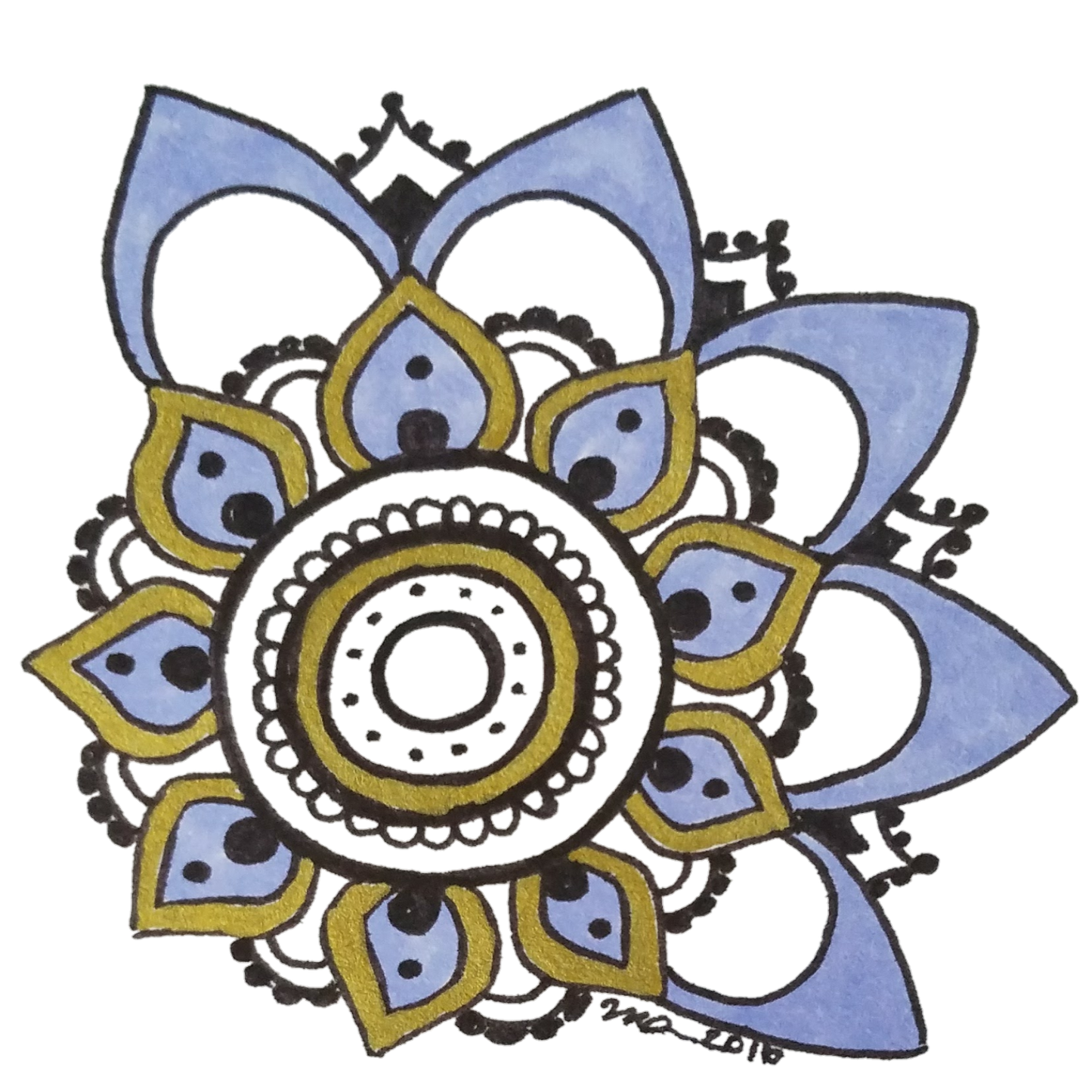 Periwinkle Starburst Flower Sticker