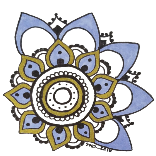 Periwinkle Starburst Flower Sticker