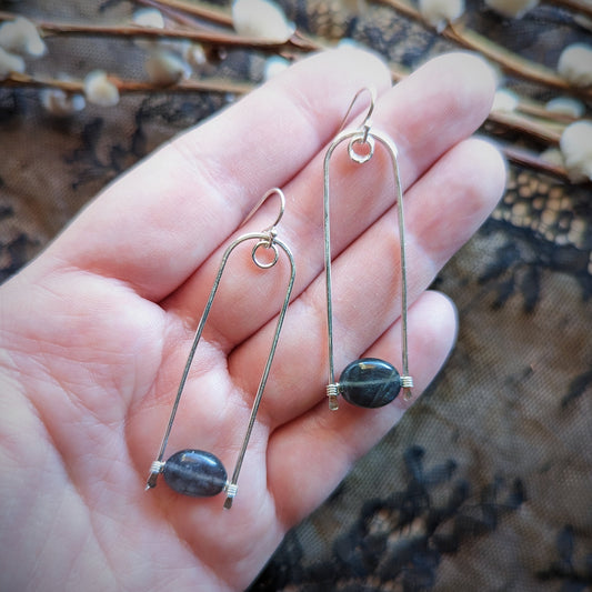 Labradorite Turn Earrings