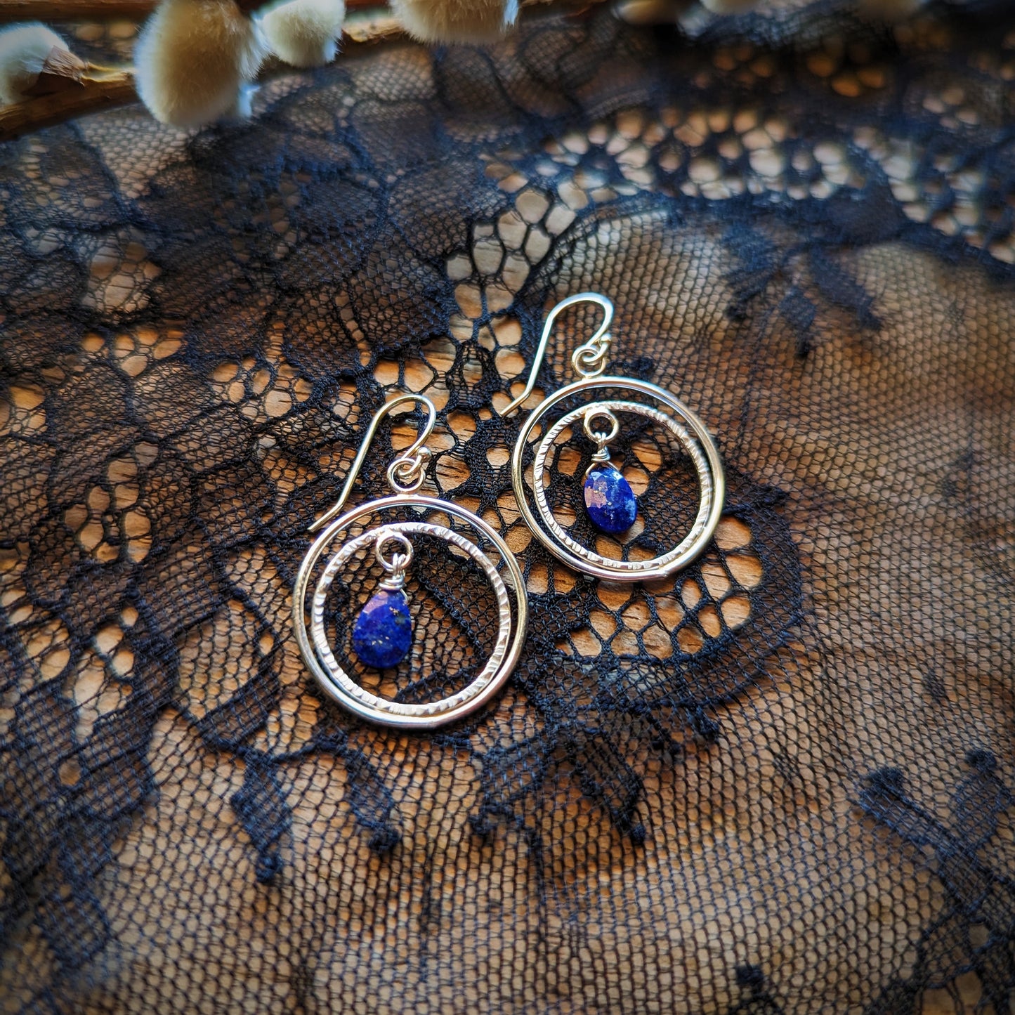 Lapis Crest Earrings