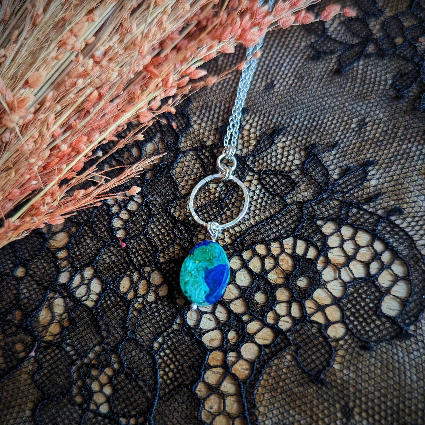 Malachite Azurite Globe Necklace