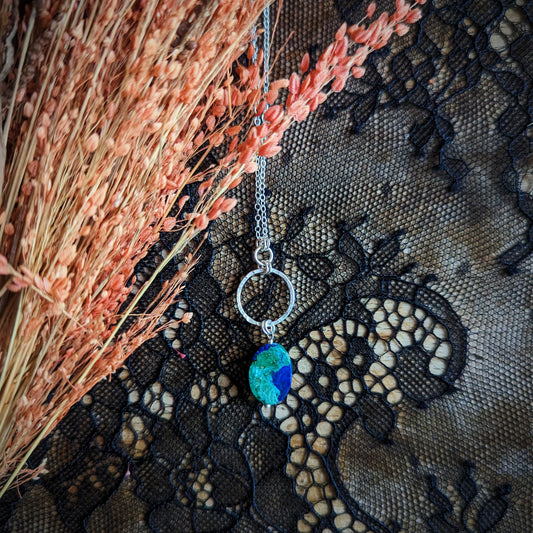 Malachite Azurite Globe Necklace