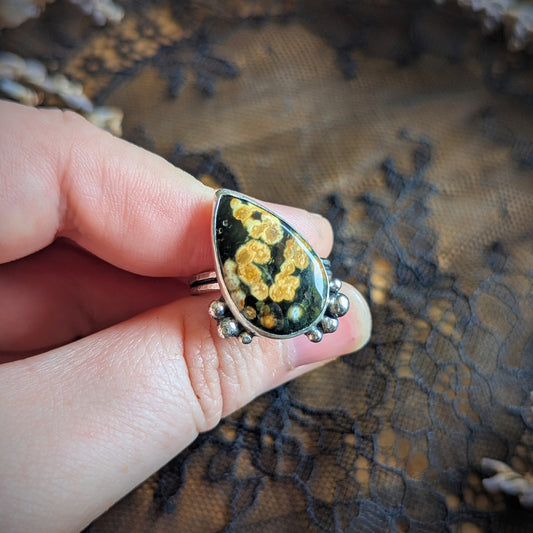 Ocean Jasper Bubble Ring- Size 9