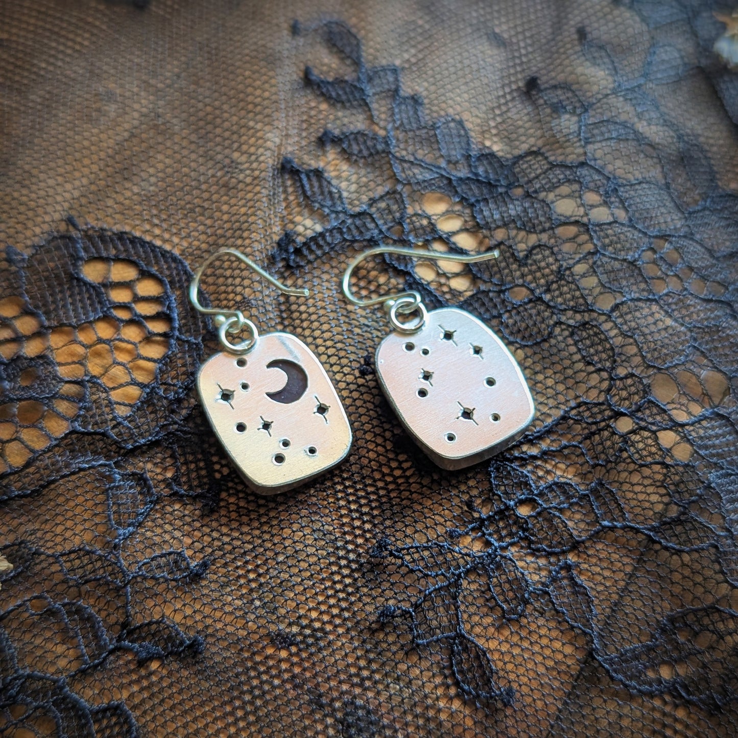 Fluorite Starry Night Earrings