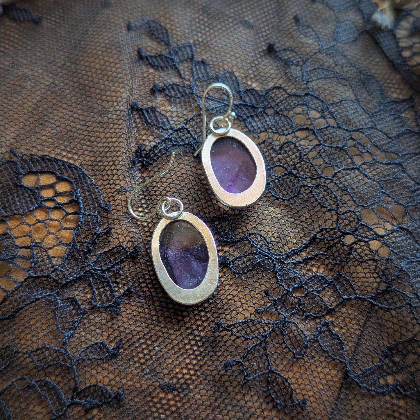 Amethyst Window Earrings