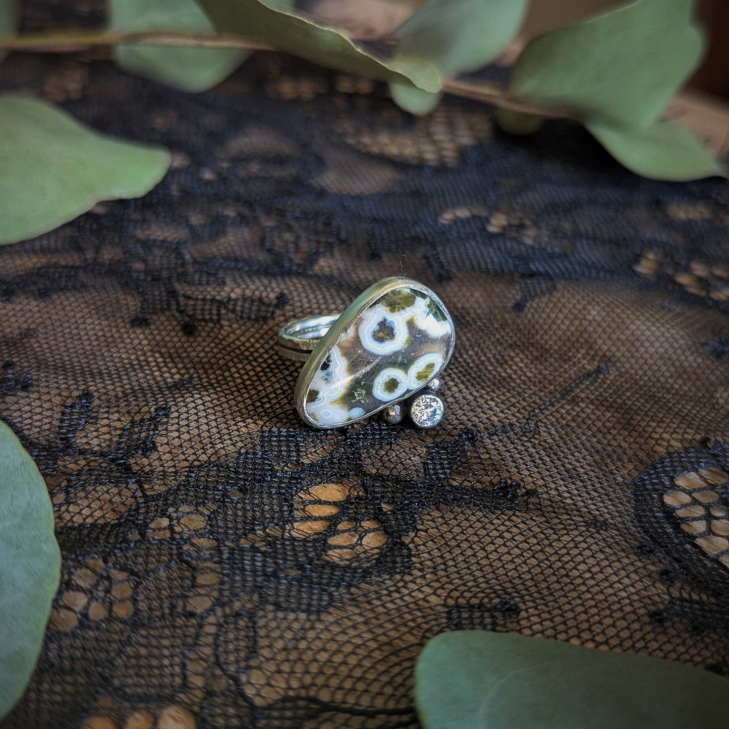 Ocean Jasper Dazzle Ring- Size 9