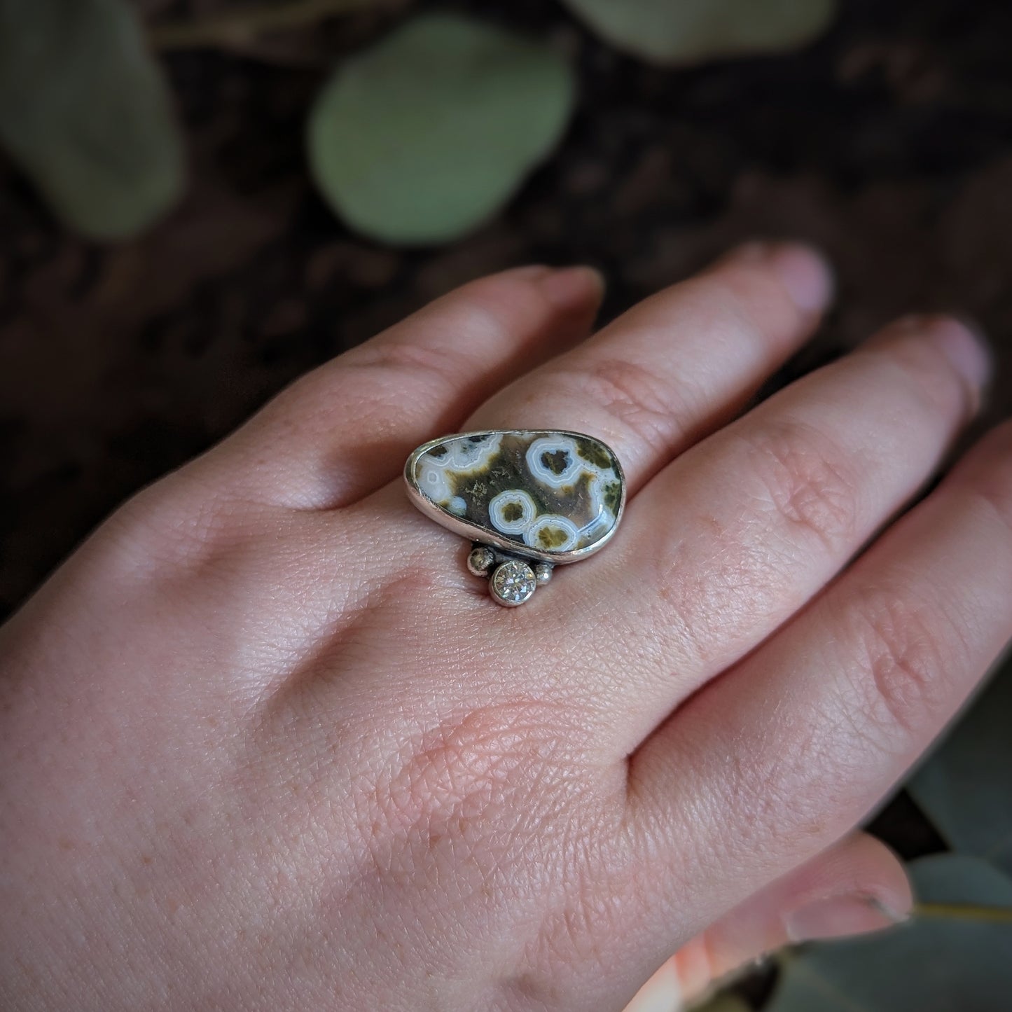 Ocean Jasper Dazzle Ring- Size 9