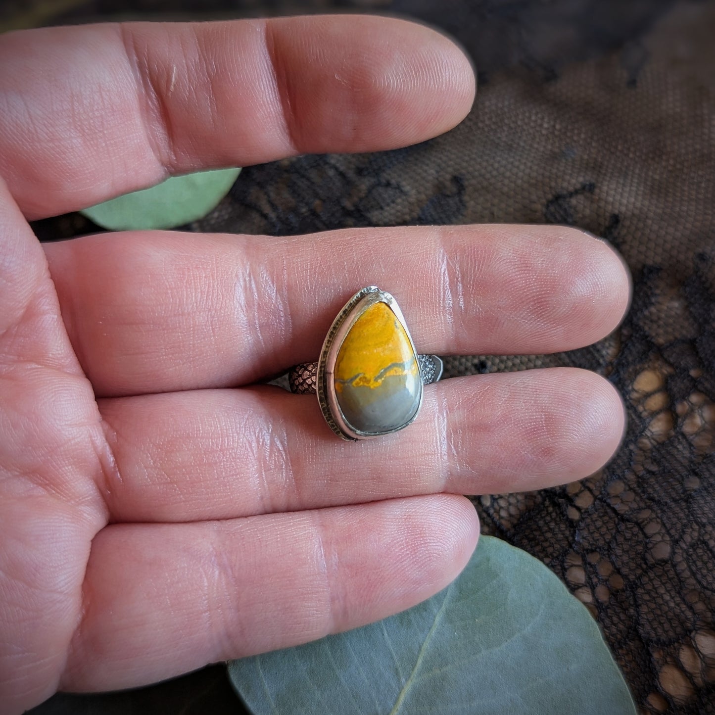 Bumblebee Jasper Ridge Ring- Size 6