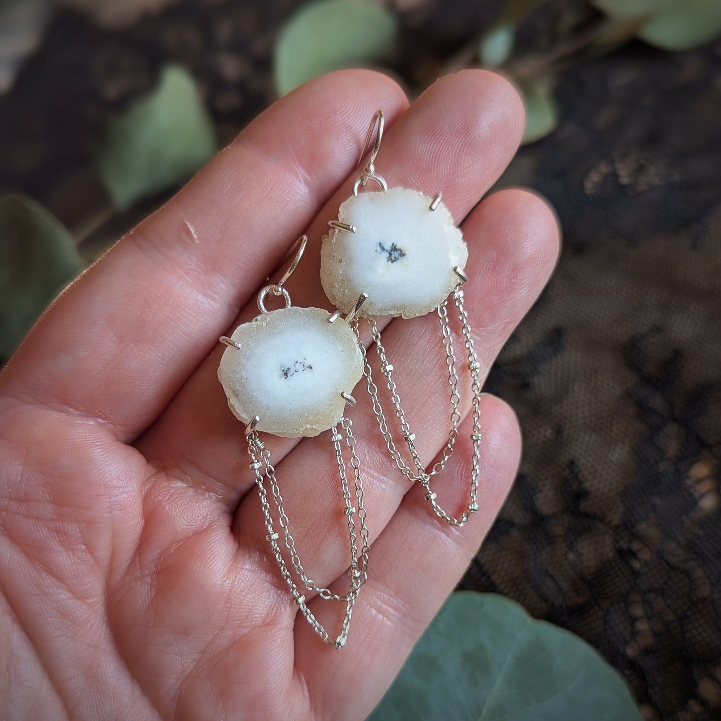 Solar Quartz Drip Earrings