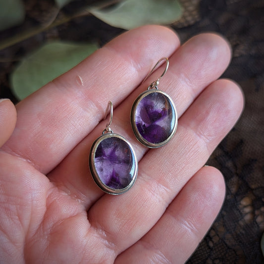 Amethyst Starry Night Earrings