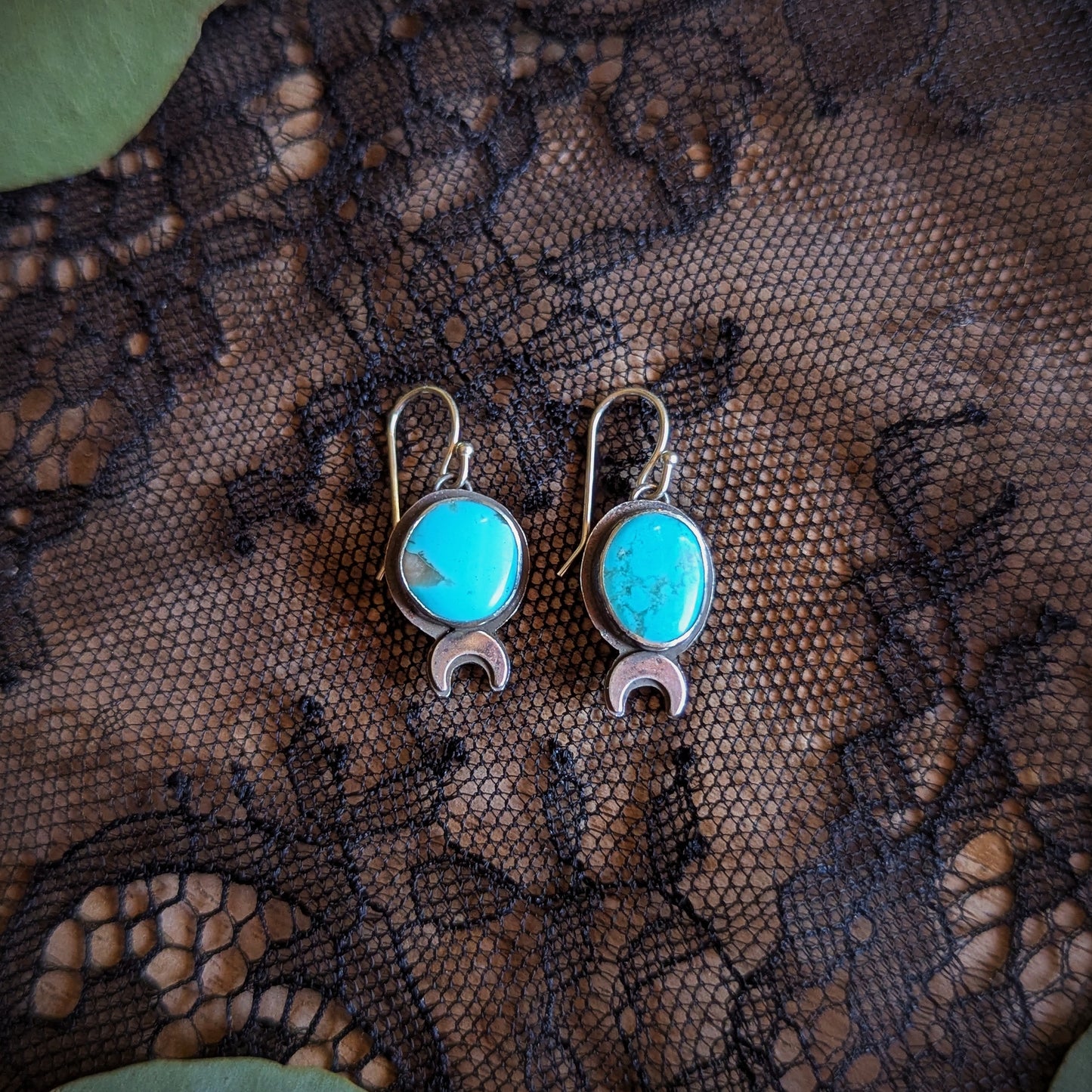 Turquoise Moon Earrings