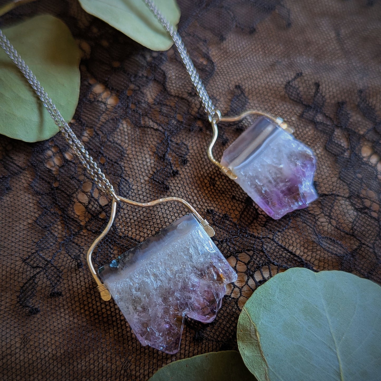 Amethyst Slice Necklace