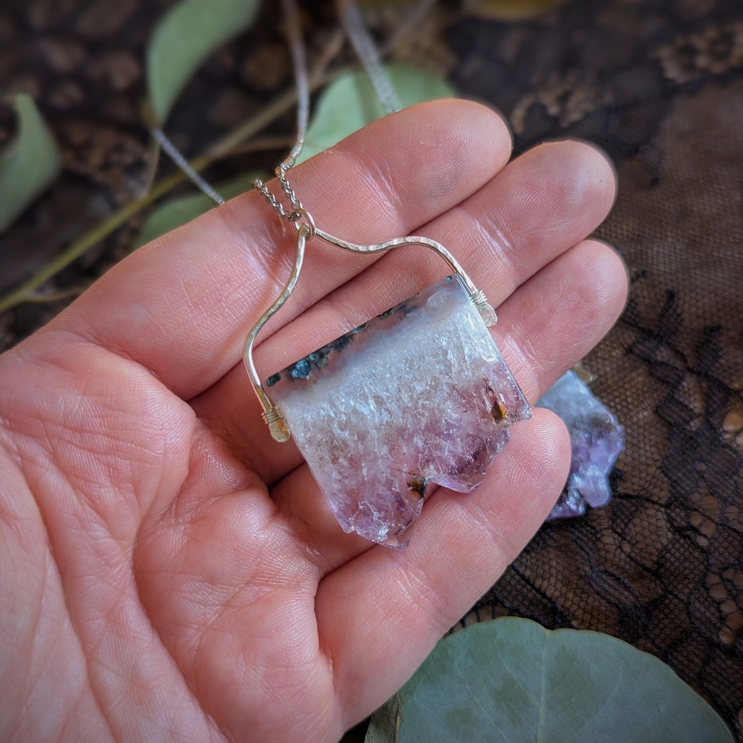 Amethyst Slice Necklace