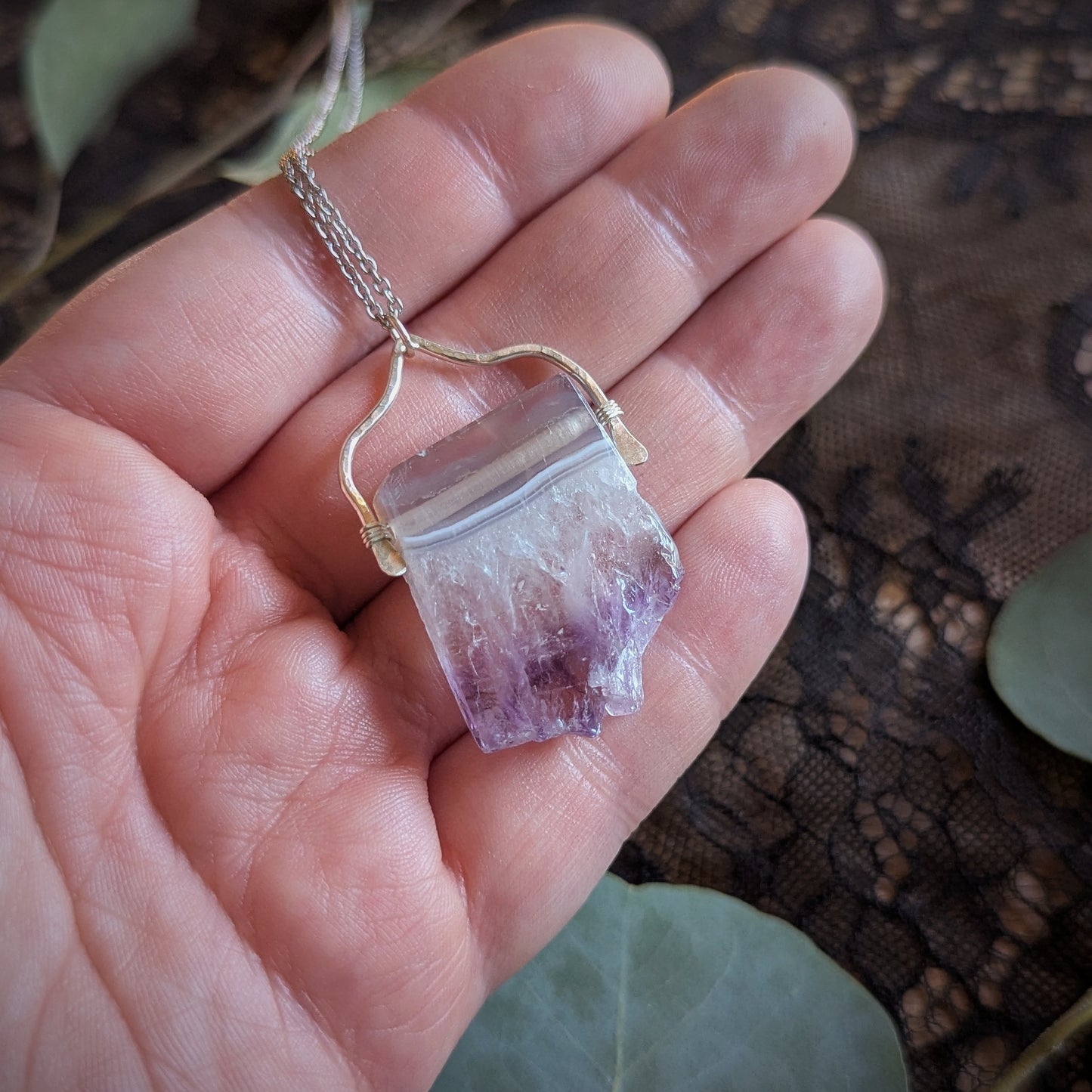 Amethyst Slice Necklace