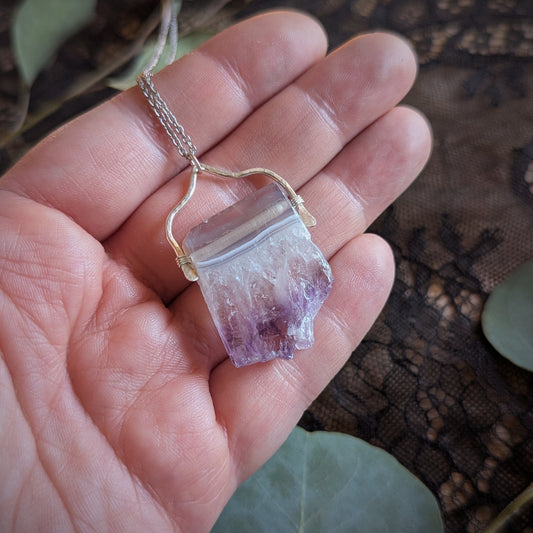 Amethyst Slice Necklace