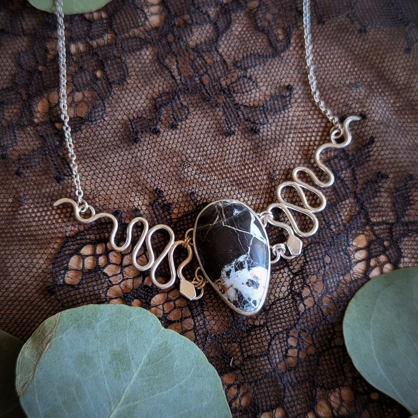 White Buffalo Serpent Crown Necklace