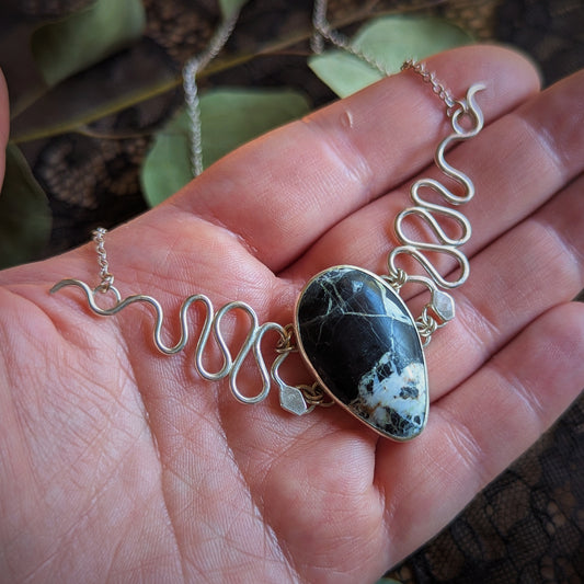 White Buffalo Serpent Crown Necklace