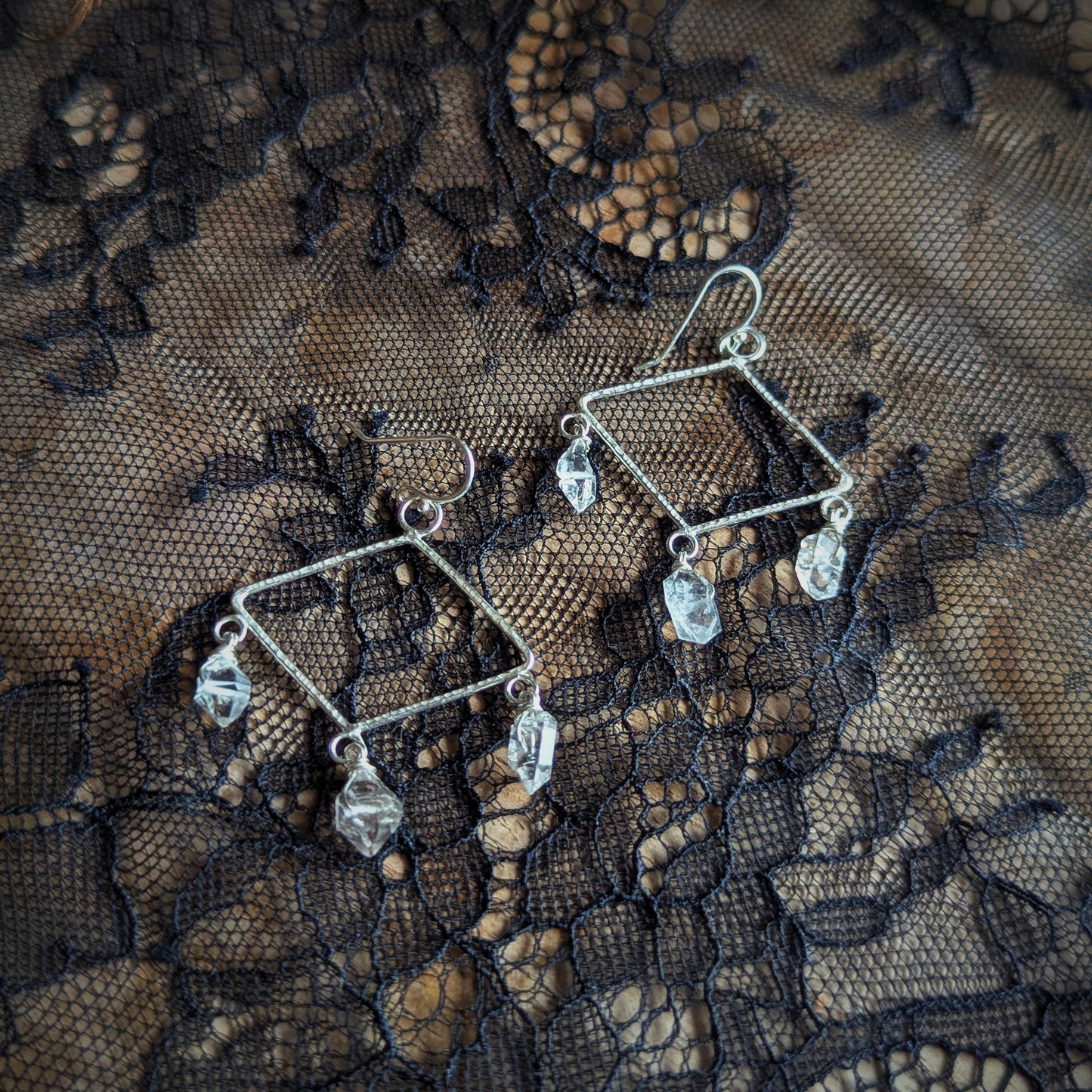 Herkimer Diamond Chandelier Earrings