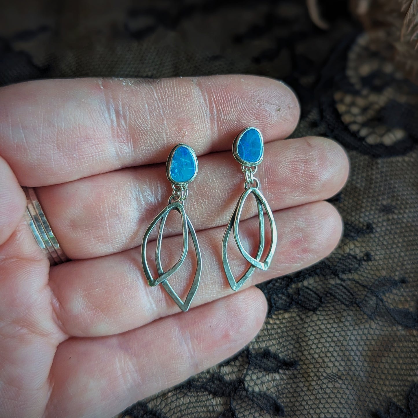 Opal Petal Earrings