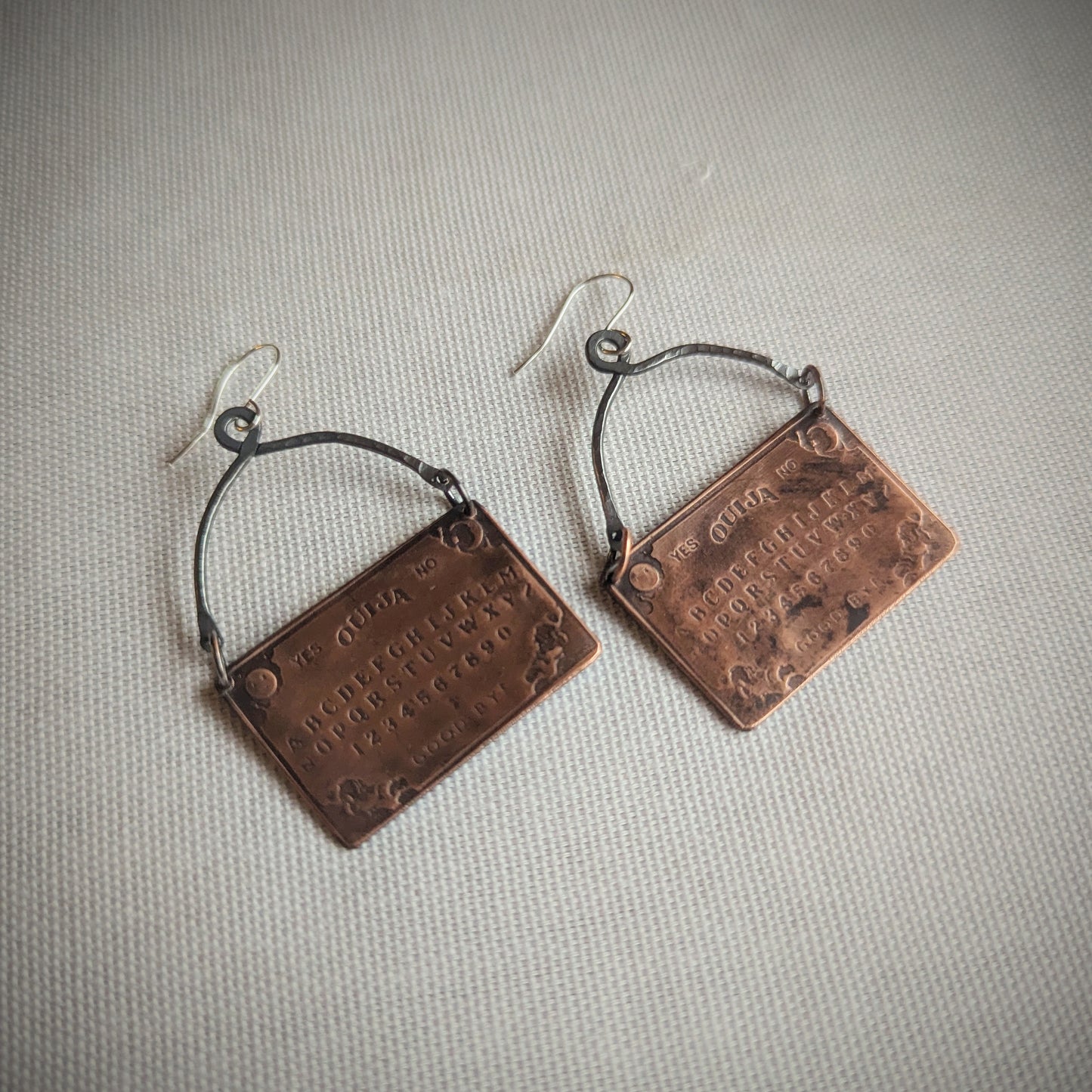 Copper Ouija Board Earrings