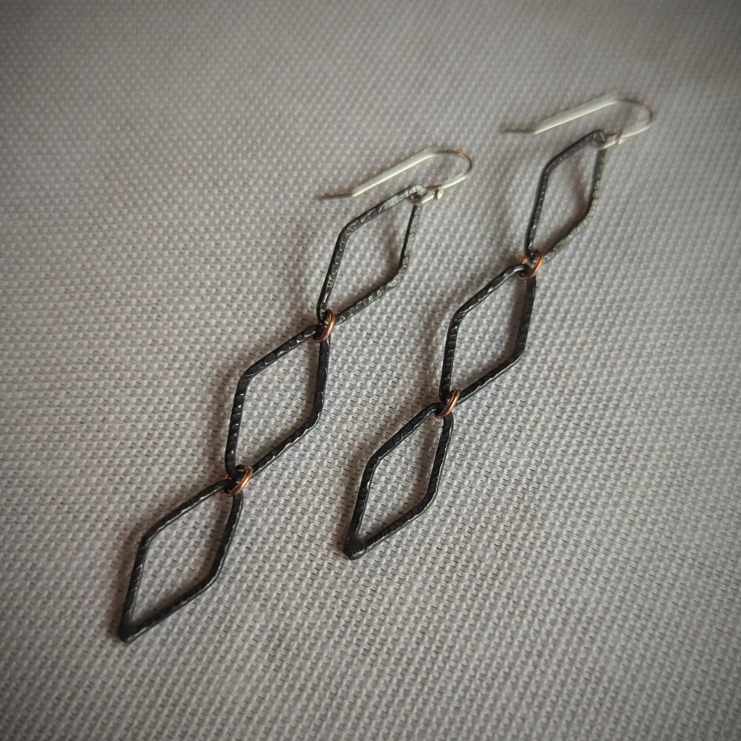 Copper Diamond Duster Earrings