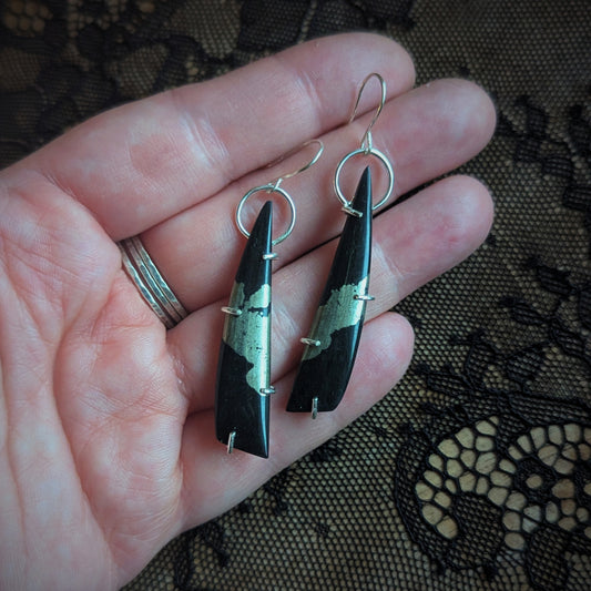 Chalcopyrite Statue Earrings