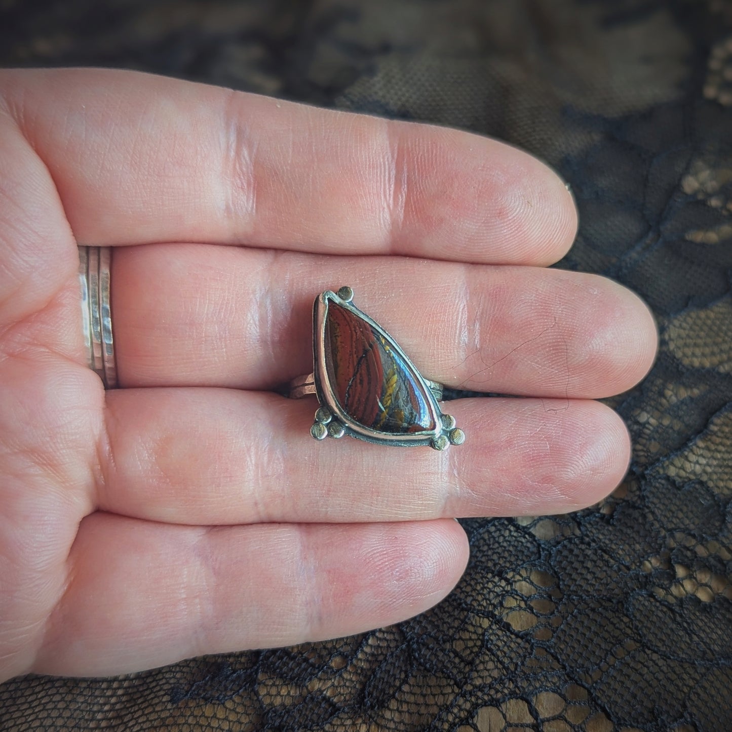 Tiger Iron Tilt Ring- Size 8