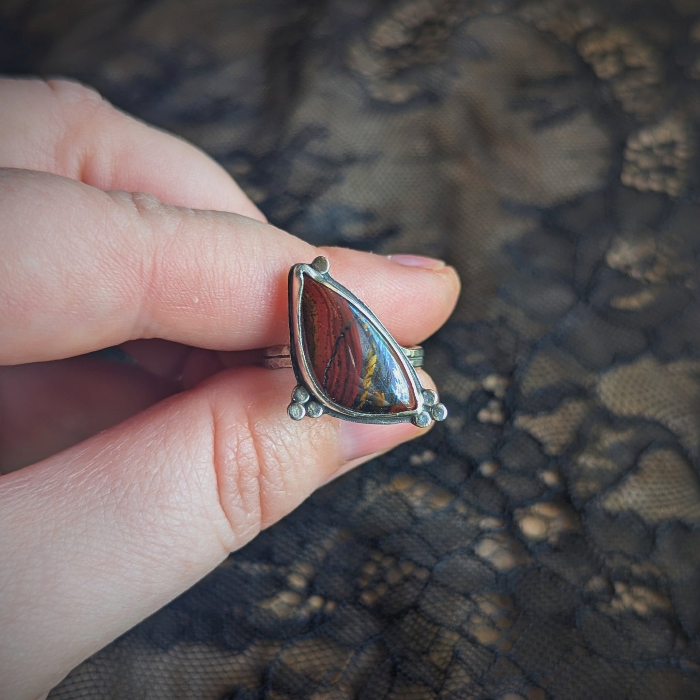 Tiger Iron Tilt Ring- Size 8
