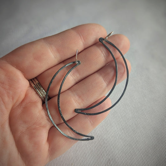 Copper Over the Moon Earrings