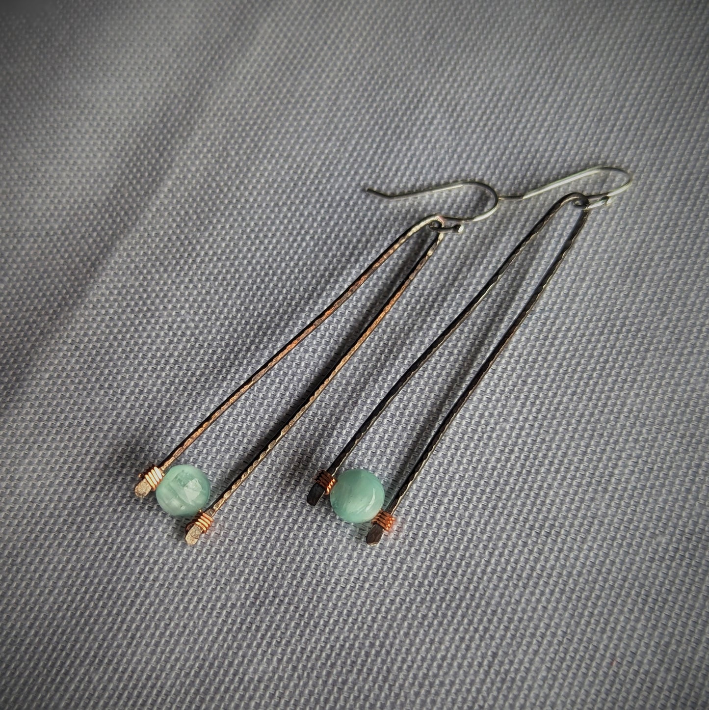 Copper Hairpin Earring