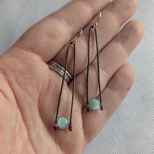 Copper Hairpin Earring
