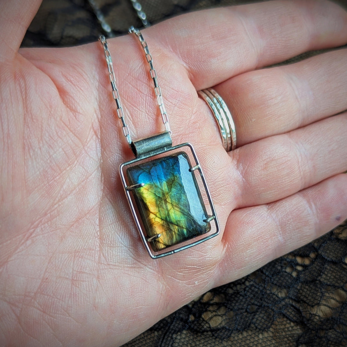 Labradorite Box of Rain Necklace