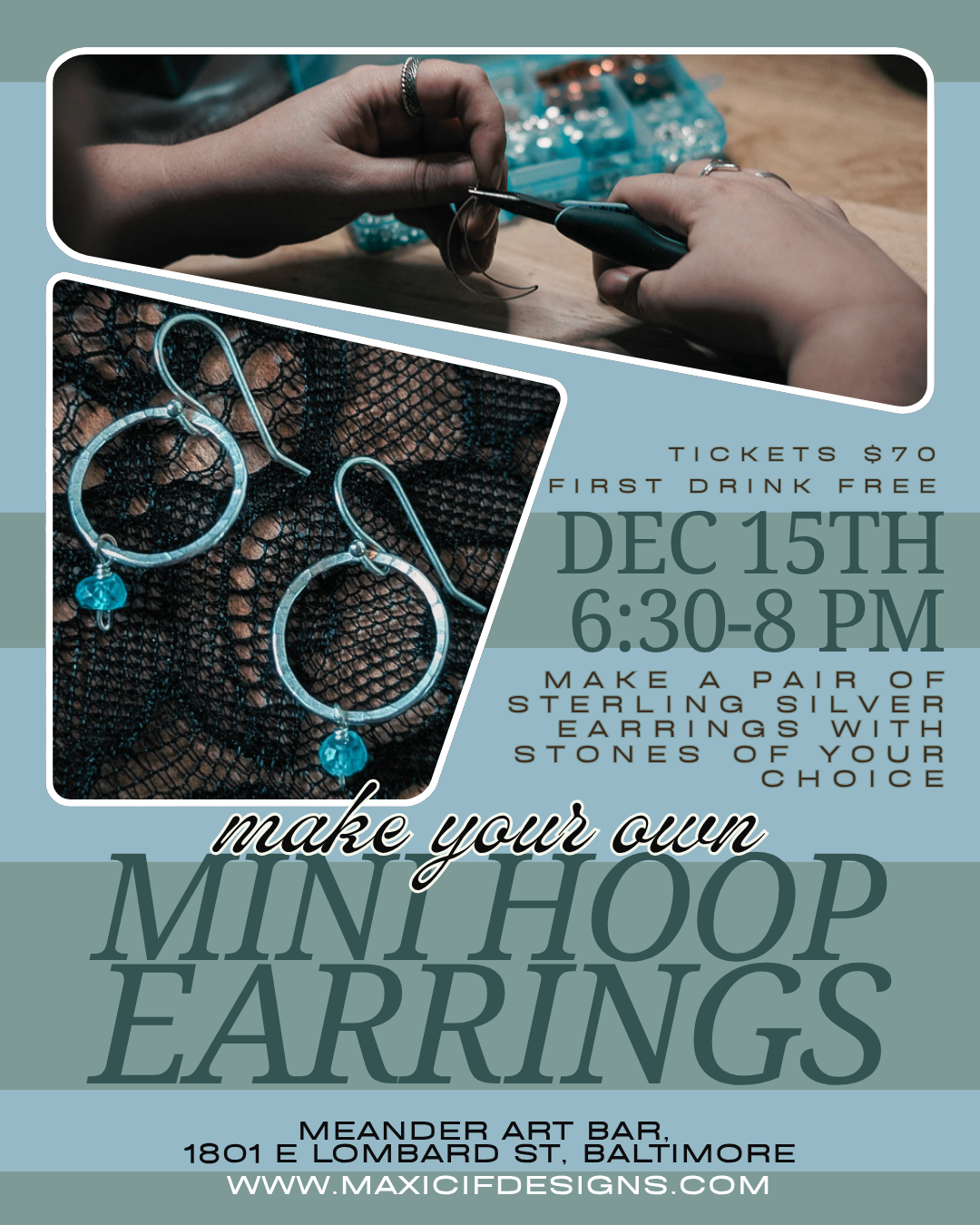 12/15 Make Your Own Silver Mini Hoop Earrings