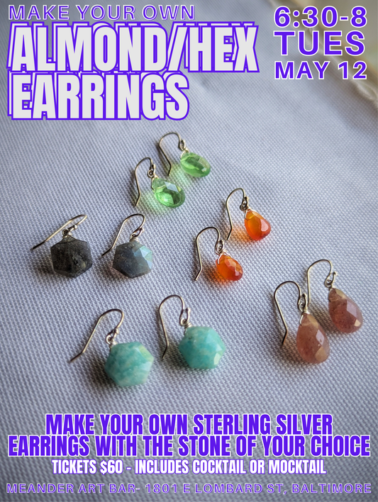 5/12 Make Your Own Almond/Hex Earrings