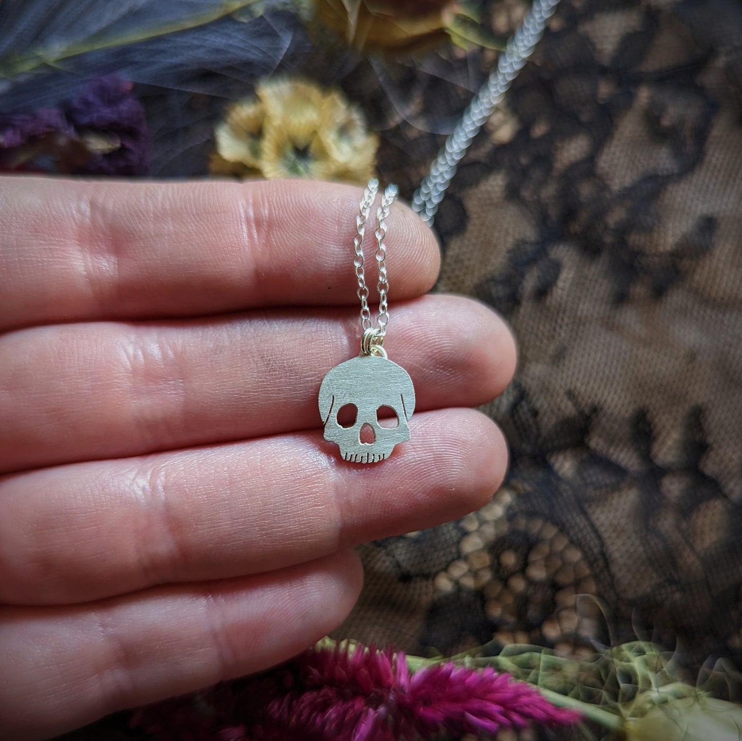 Silver Skull Necklace